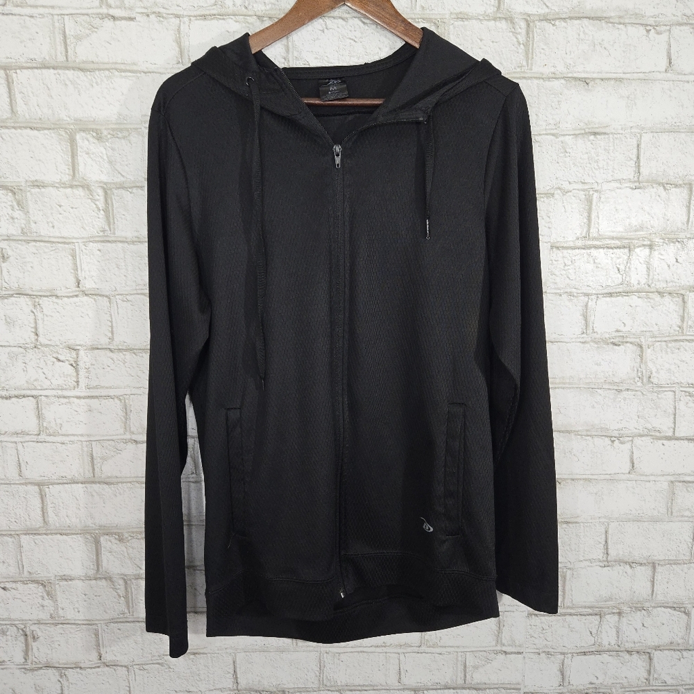 Pro Player black athletic full-zip hooded sweatshirt